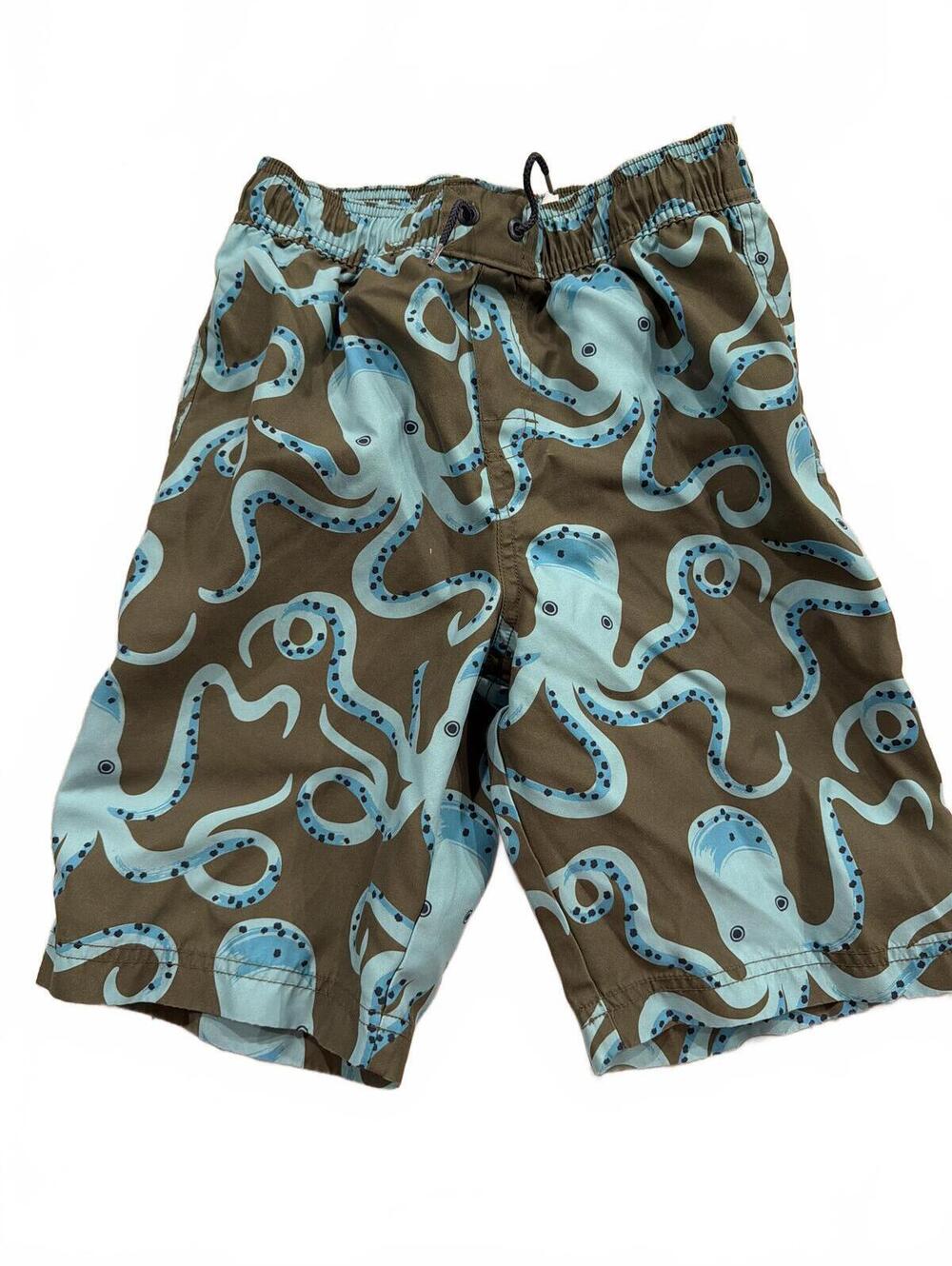 Tea Collection Boys Octopus Print Swim Shorts Size 12